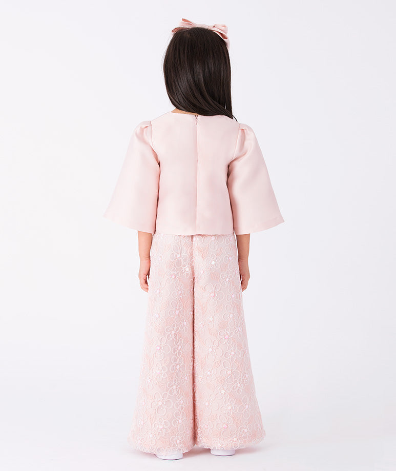 Pembe Saten Bluz