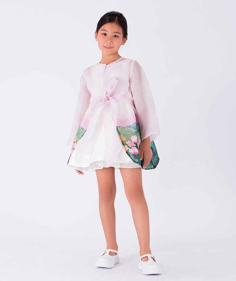 Çiçekli Fiyonklu Kaftan