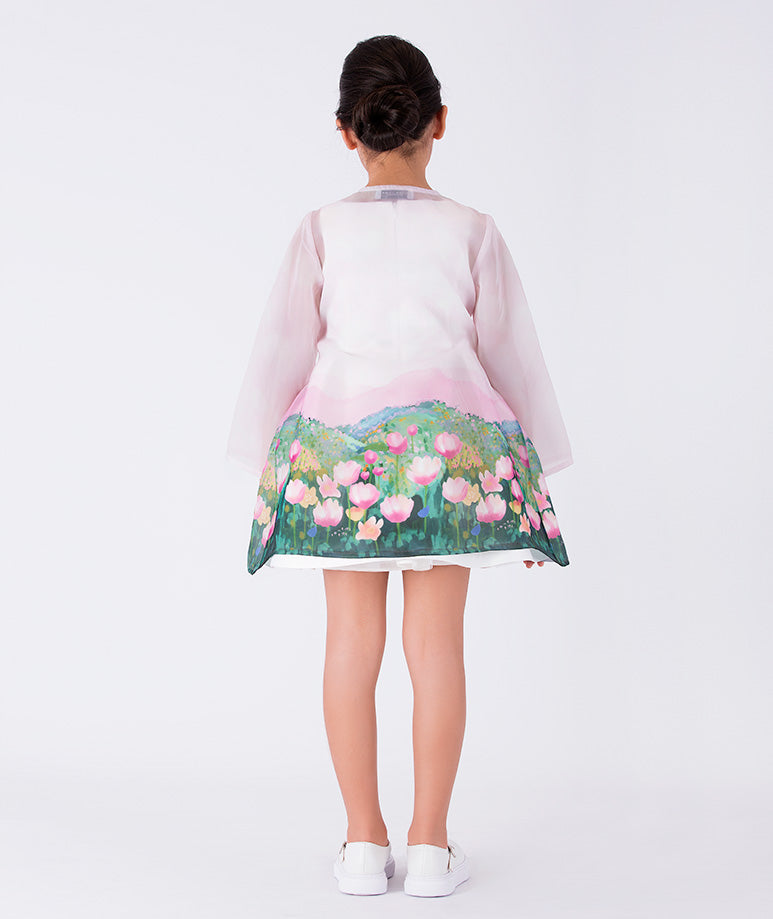 Çiçekli Fiyonklu Kaftan