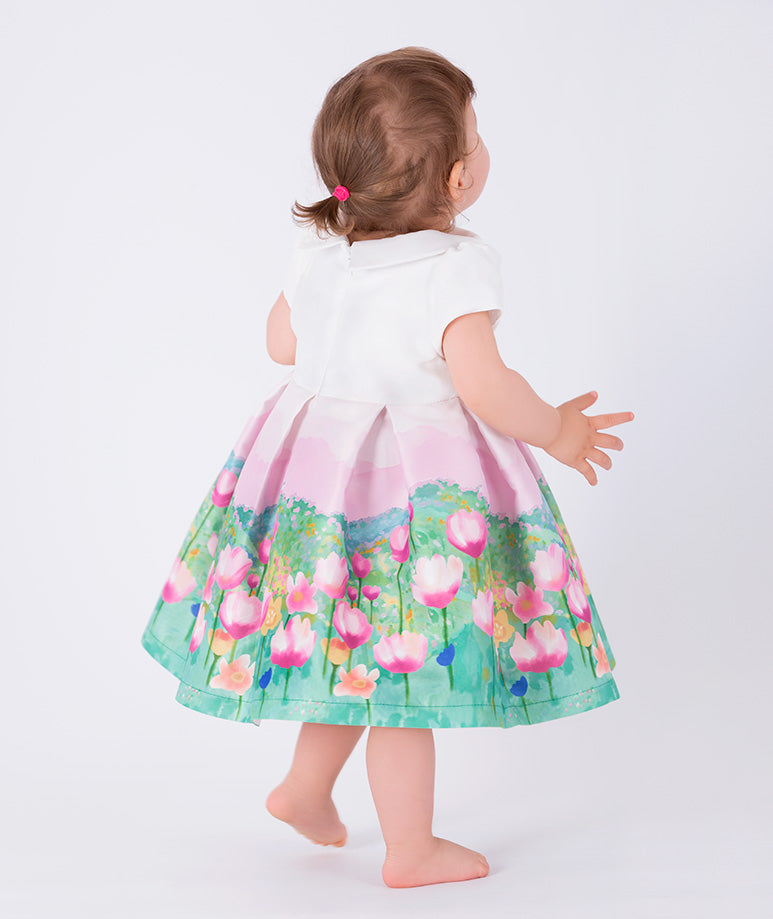 Çiçekli Bebek Elbisesi