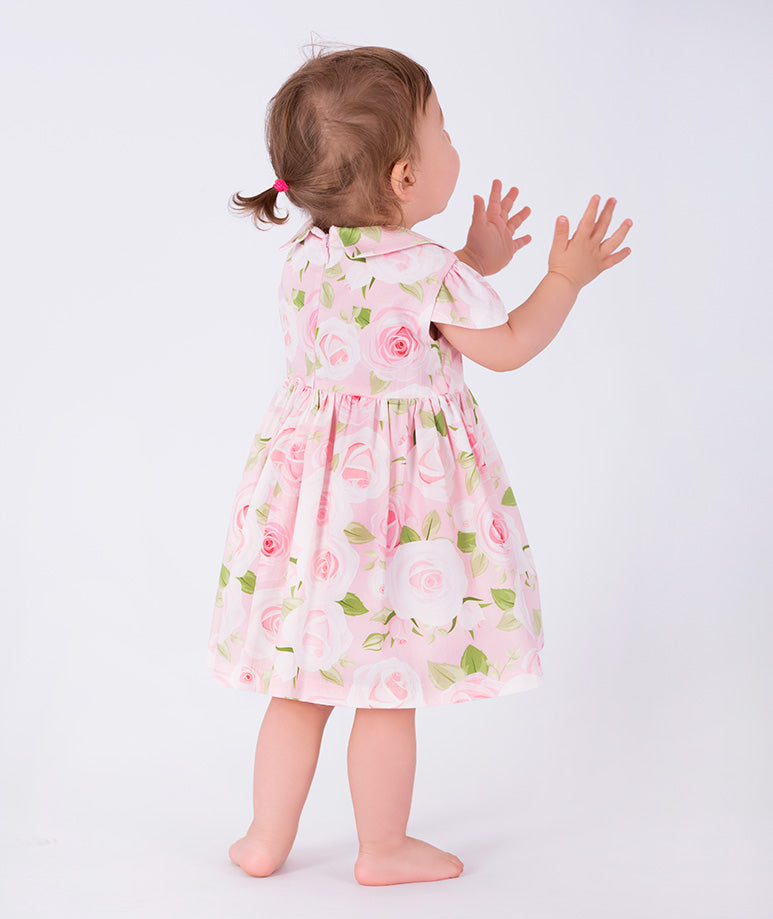 Çiçek Desenli Bebek Elbisesi | 18A