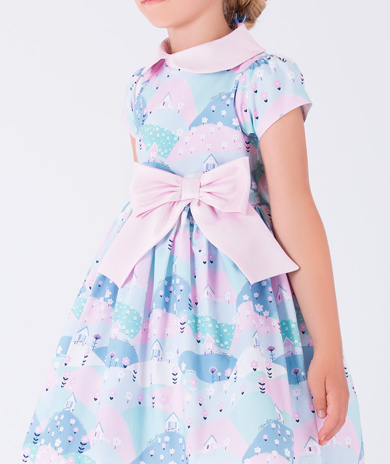 Fiyonklu Pastel Elbise