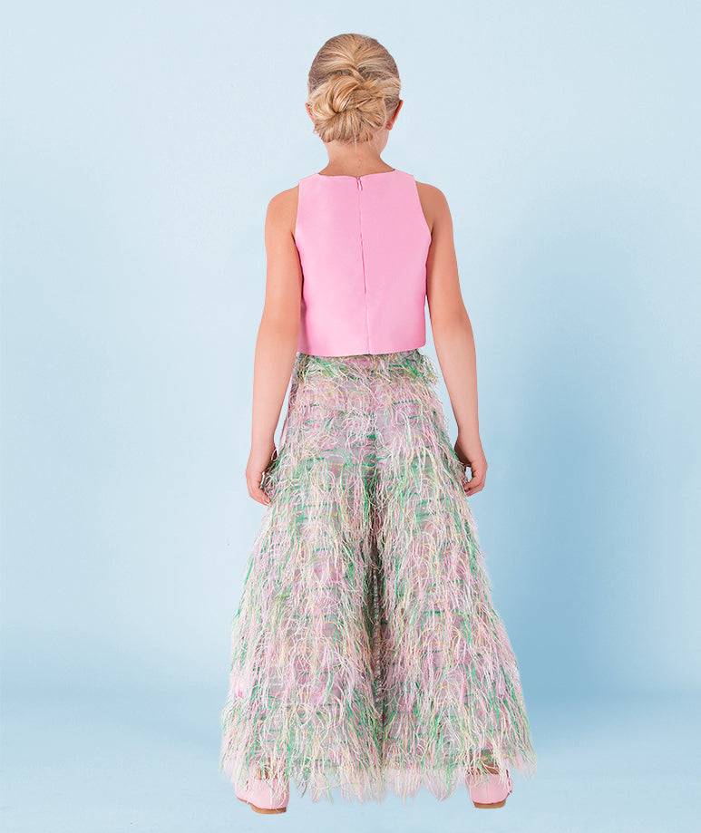 Fiyonk Detaylı Pembe Bluz