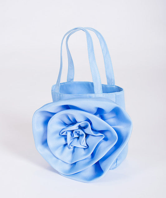 blue rose handbag