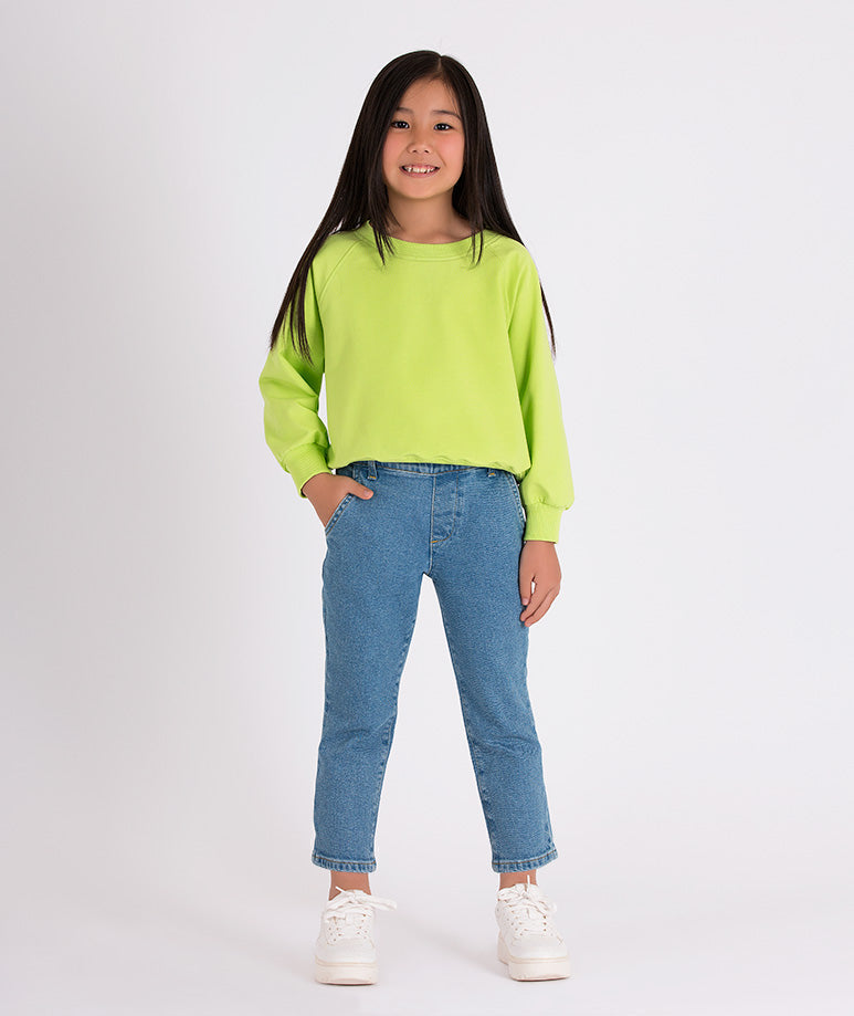 neon green long sleeved sweater