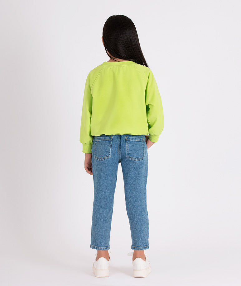 neon green sweater