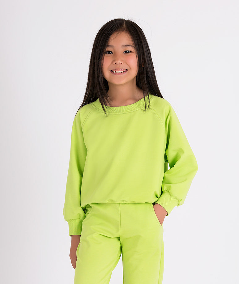 cozy neon green sweatsuit