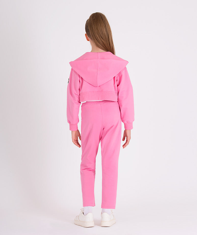 soft and cozy pink tracksuit