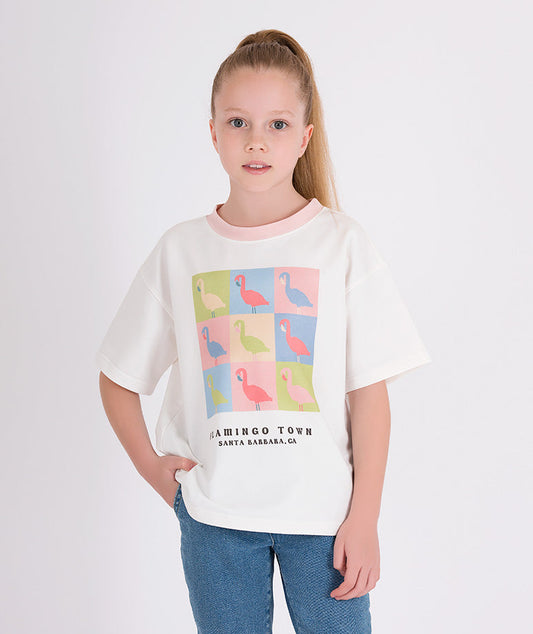 Oversize Flamingo Square T-Shirt