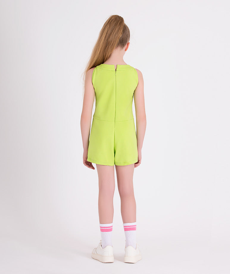 neon green shorts jumper