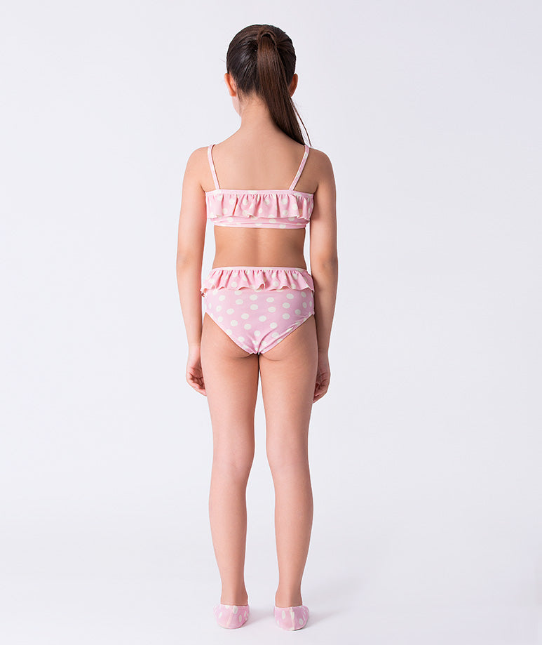 Puantiyeli Pembe Bikini Set | 2 Parça | 5-6 Yaş