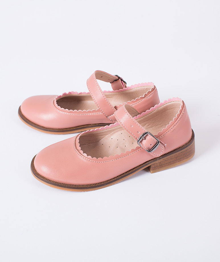 Pembe Suni Deri Rahat Ayakkabı