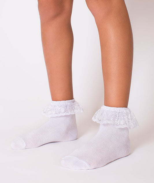 Beyaz Kısa Soket Çorap