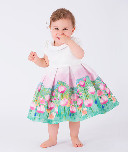 Çiçekli Bebek Elbisesi