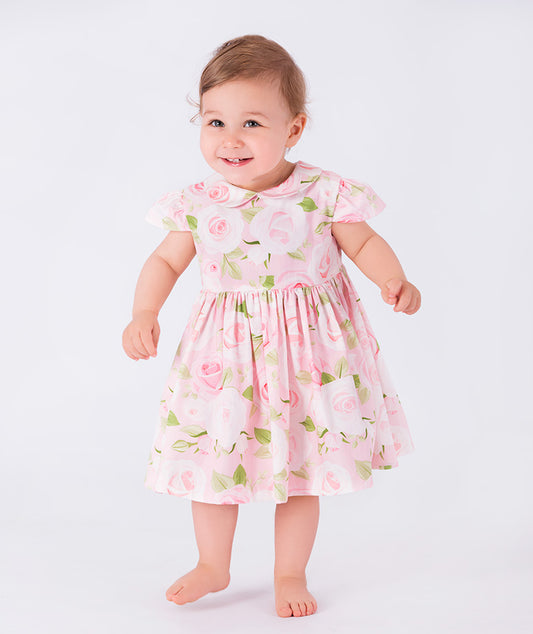 Çiçek Desenli Bebek Elbisesi | 18A