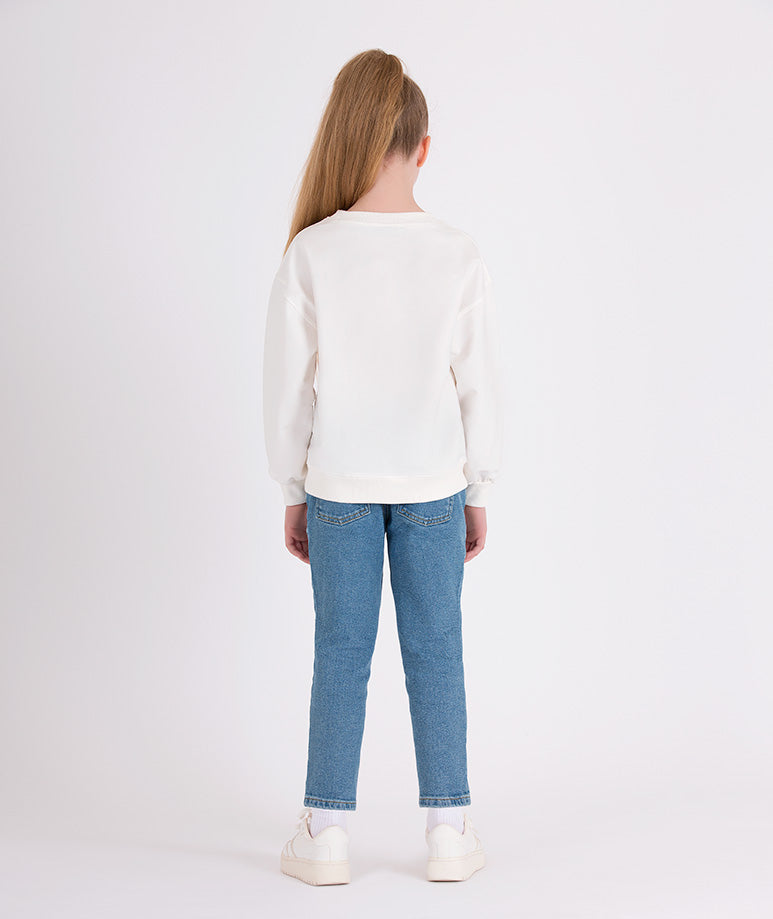 ecru long sleeved sweater