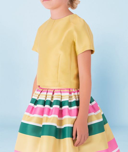 Kısa Kollu Sarı Bluz | Goose Outlet