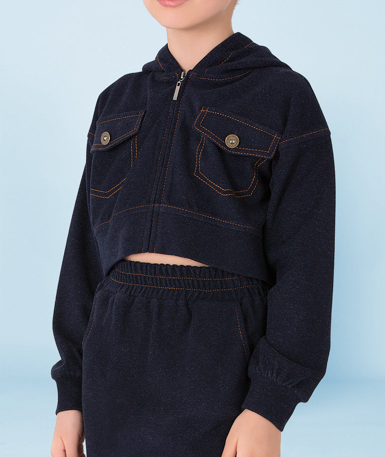 Lacivert Denim Etek