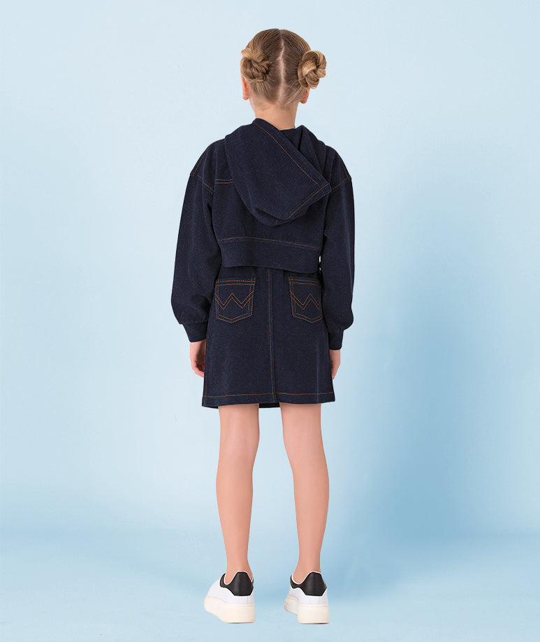 Lacivert Denim Etek