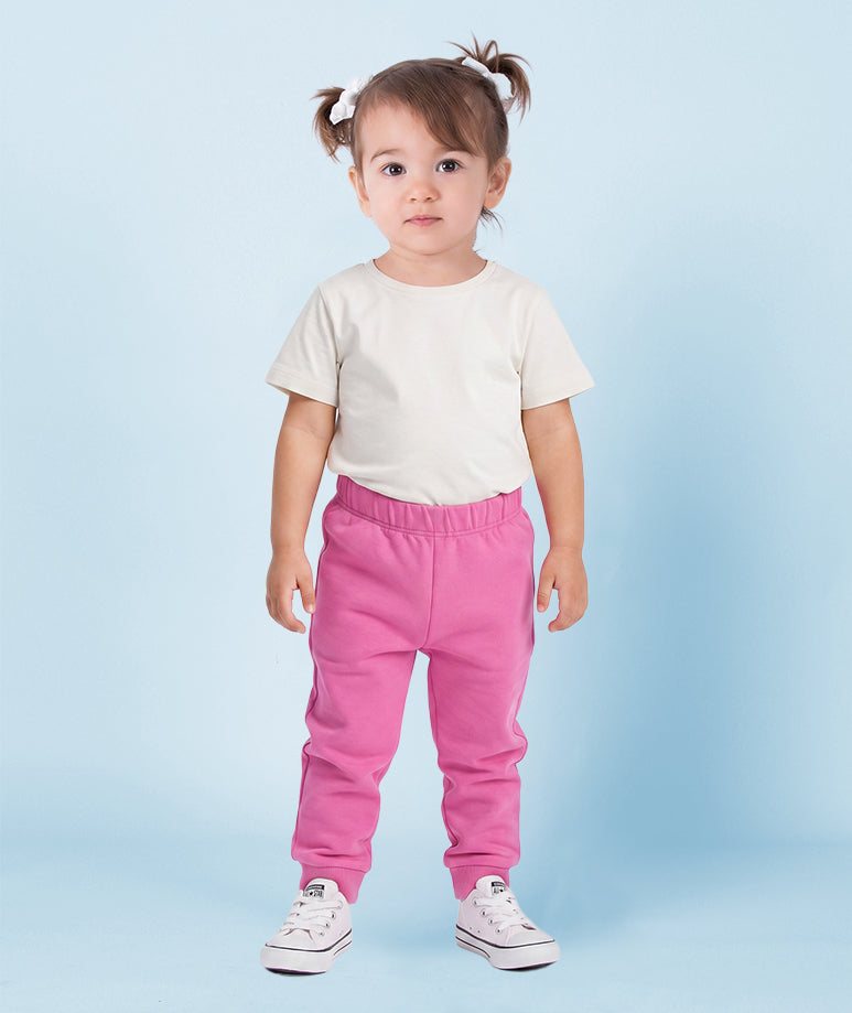 Pamuklu Pembe Eşofman Altı
