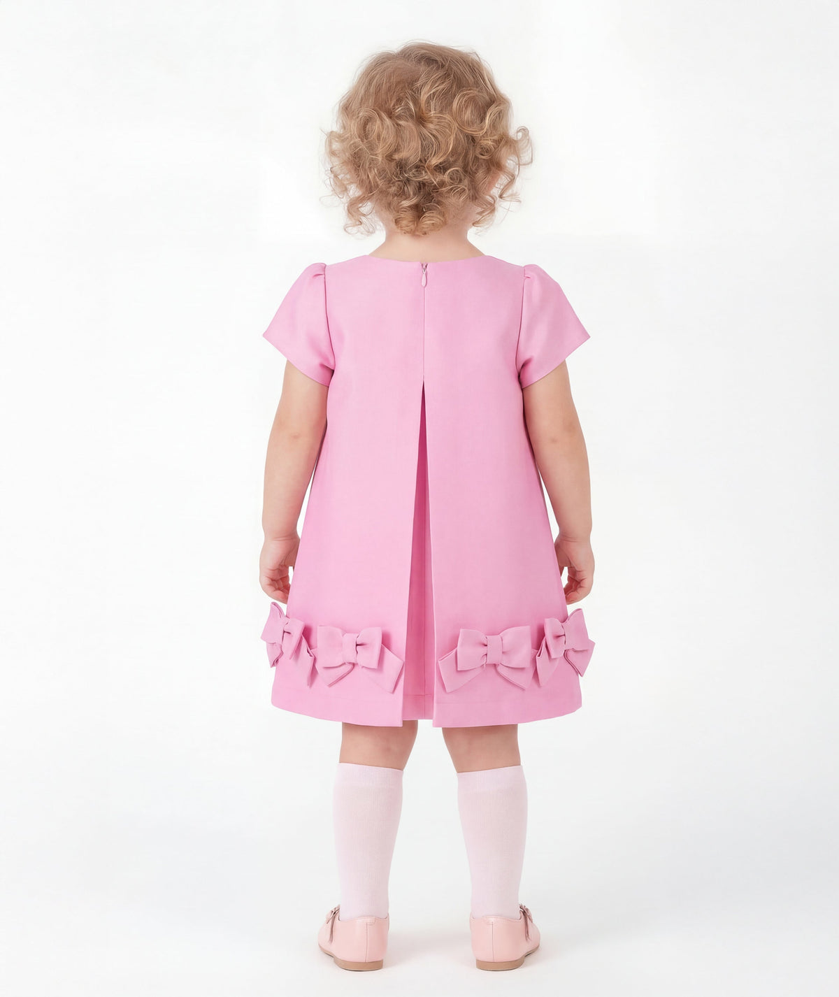 Fiyonklu Pembe Kız Bebek Elbise ürün görseli 2