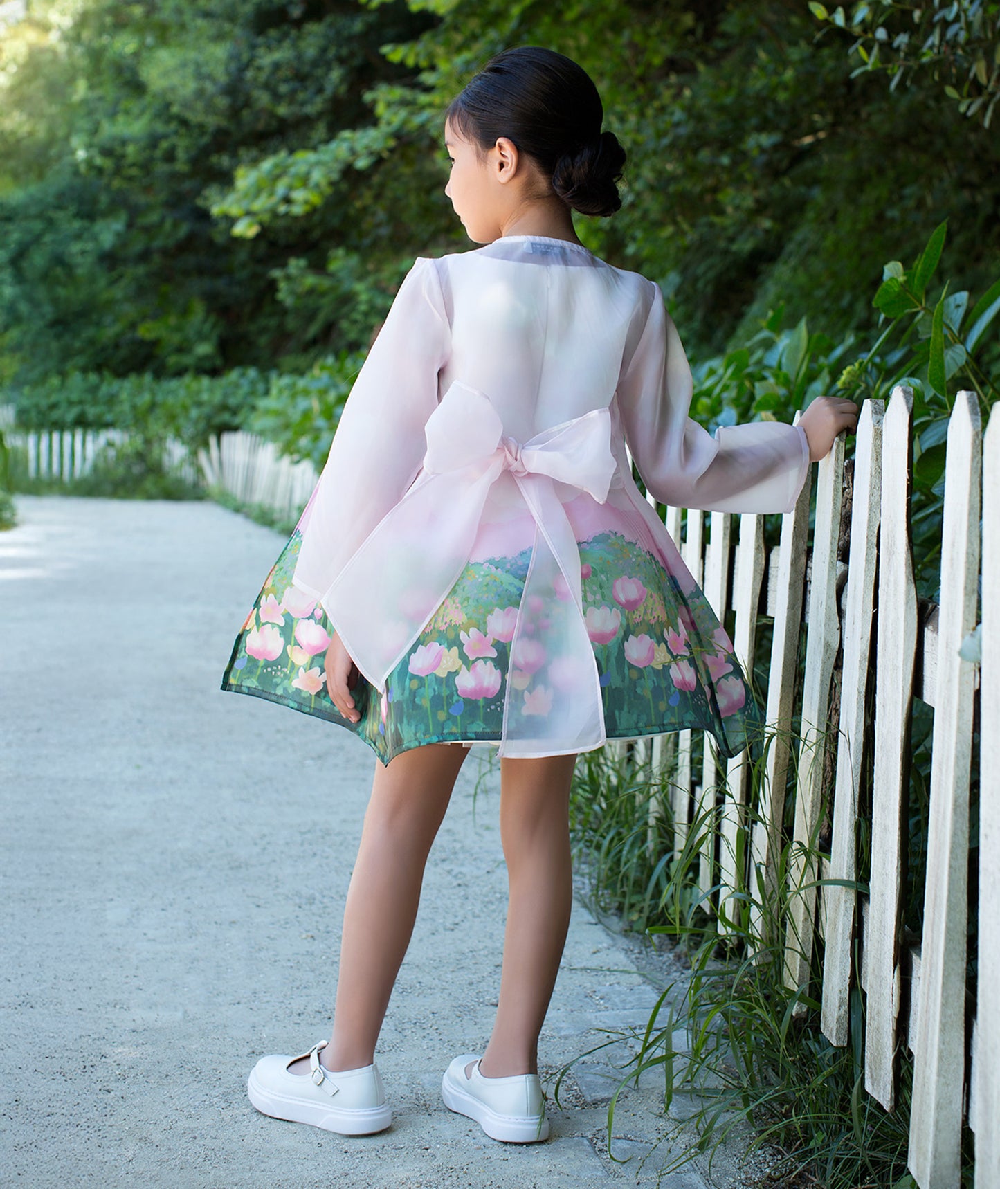 Çiçekli Fiyonklu Kaftan