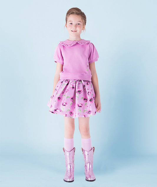 Orkide Desenli Lila Etek | Goose Outlet
