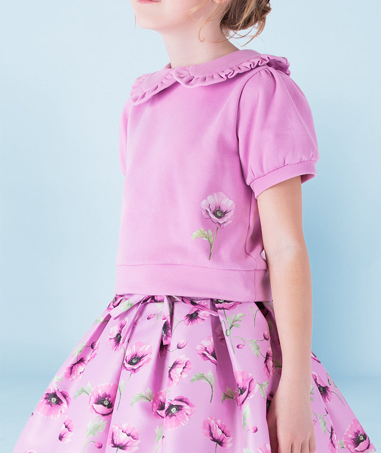 Orkide Desenli Lila Etek | Goose Outlet