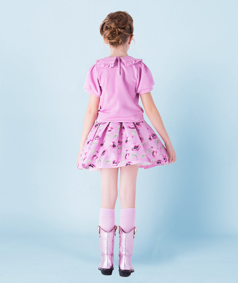 Orkide Desenli Lila Etek | Goose Outlet