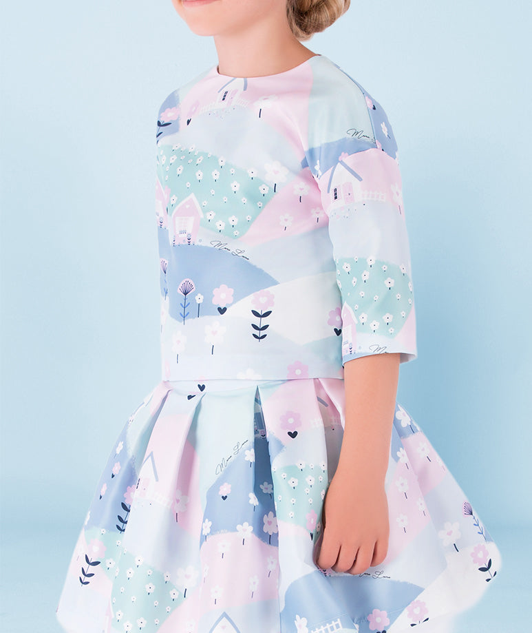 Pastel Desenli Bluz | Goose Outlet