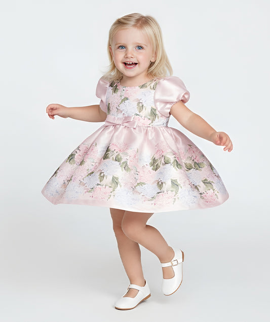 Pembe Ortanca Bebek Elbisesi