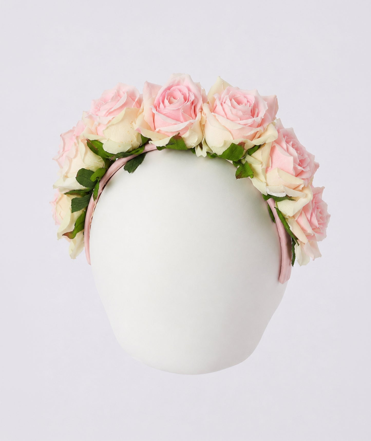 3D Pudra Pembe Güllü Kız Çocuk Taç