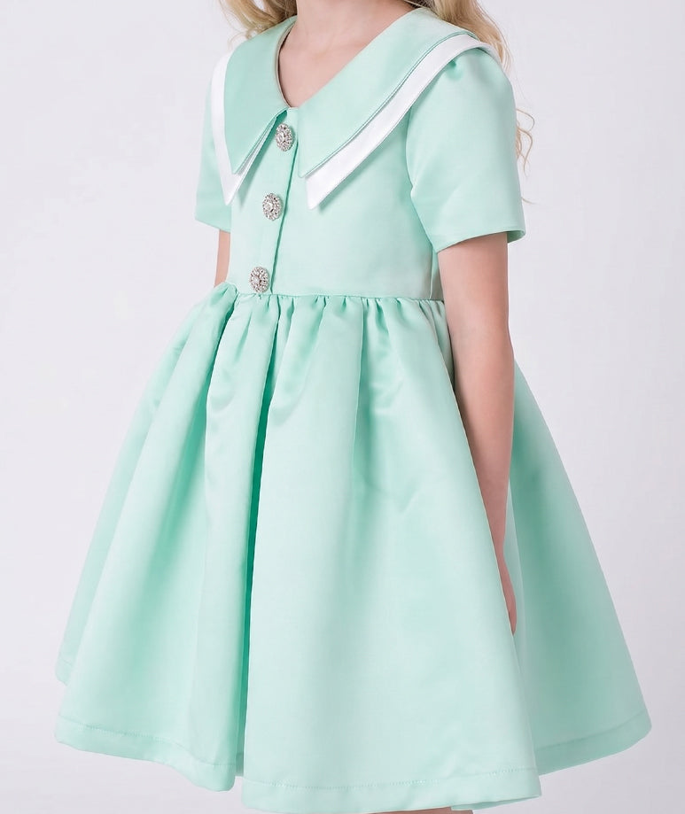Swan Pearl Mint Kız Çocuk Elbisesi
