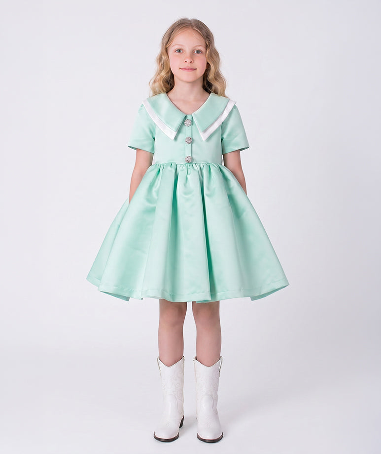 Swan Pearl Mint Kız Çocuk Elbisesi