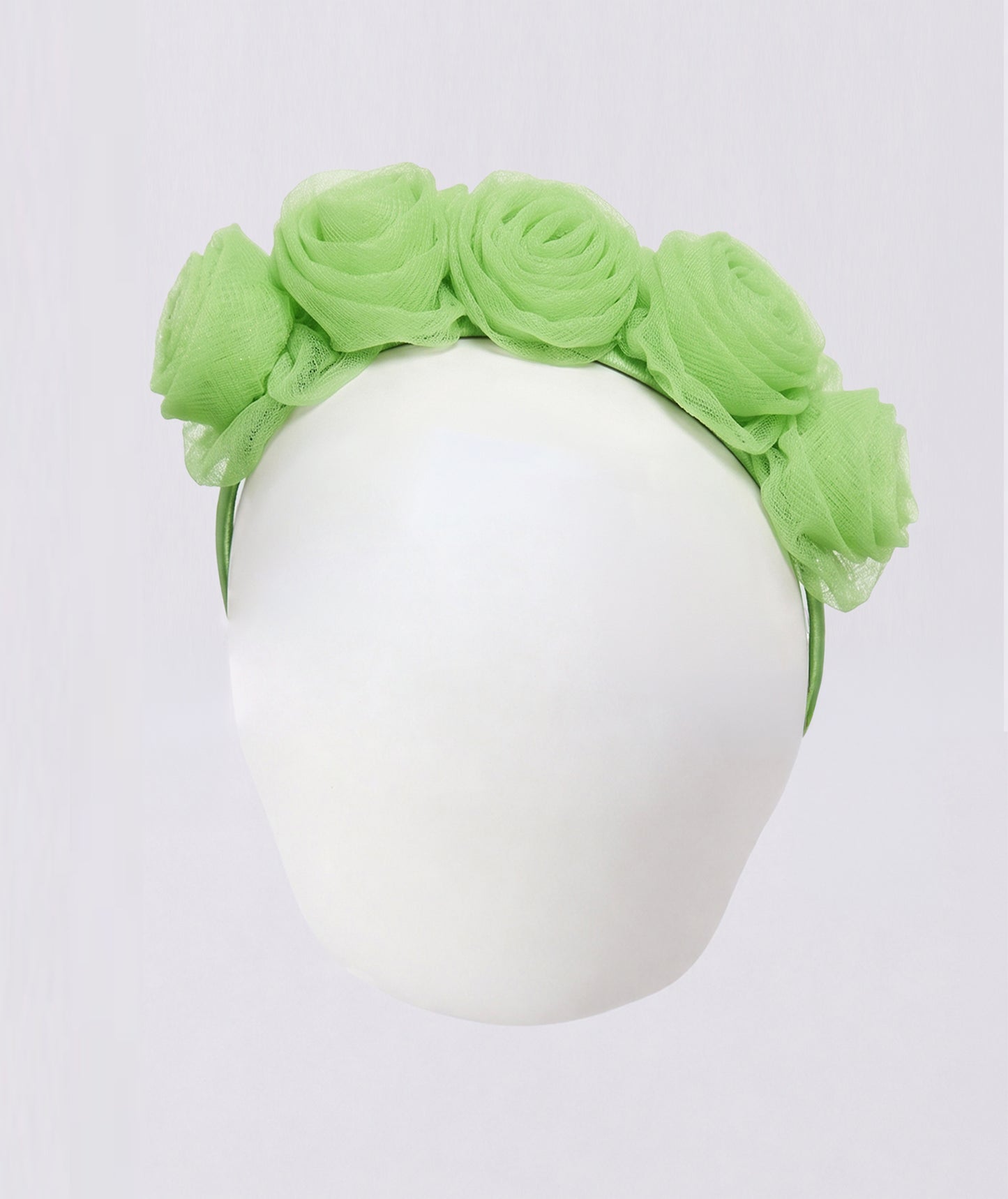 Mint Yeşil Güller Kız Çocuk Taç
