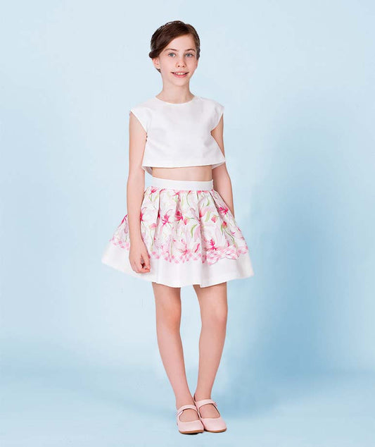 a white cropped top