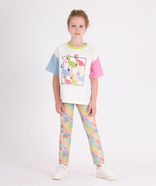 pants with colorful flamingo prints