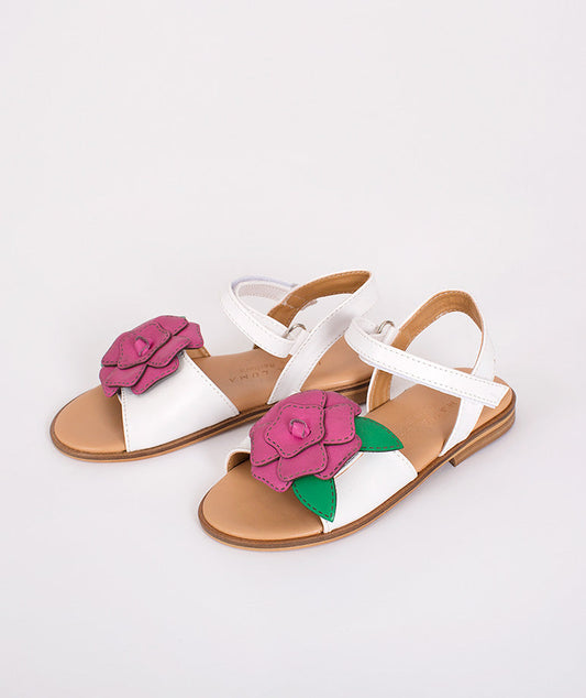 Fuchsia Flower Kids Sandals
