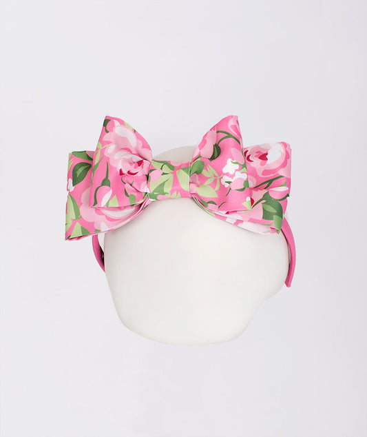 pink floral headband