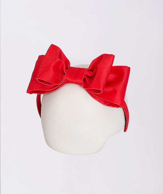 red double bow headband
