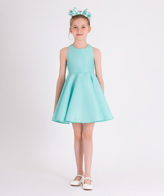 mint blue simple summer dress
