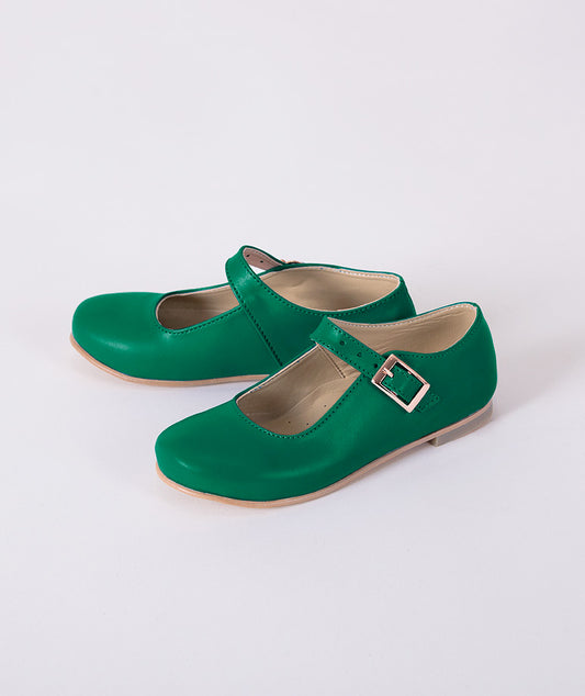 Tokalı Yeşil Çocuk Ayakkabısı